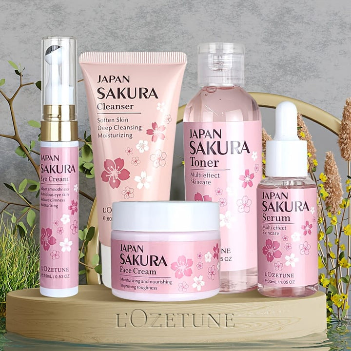 Radiant Cherry Blossom Skincare Set – All Skin Types