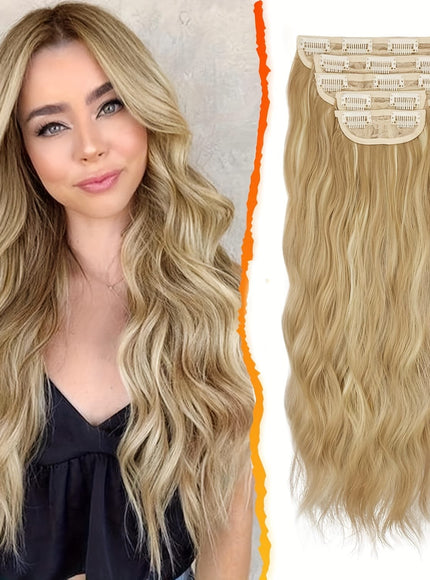 KissICON Sandy Blonde & Buttery Blonde / 18inch KissIcon BARSDAR Wavy Hair Extensions - 18in Thick