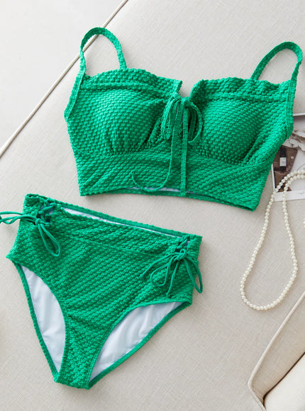 KissICON Seaural Solid Curve Swimwear – Bikinis Sets Two-piece