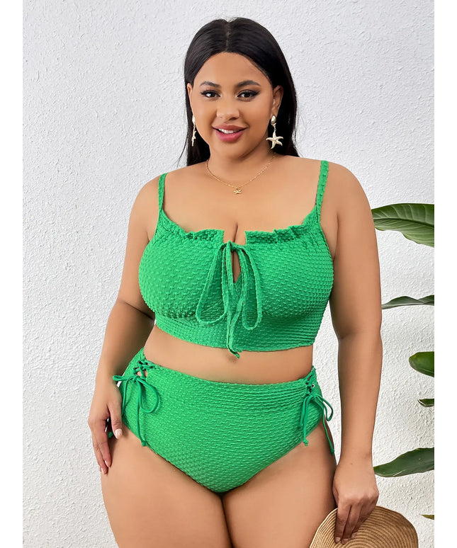 KissICON Seaural Solid Curve Swimwear – Bikinis Sets Two-piece