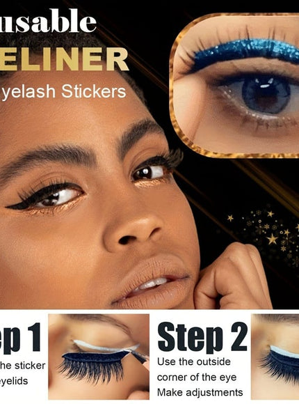 KissICON 💋 Self-Adhesive Glitter Eyelash Stickers - Waterproof