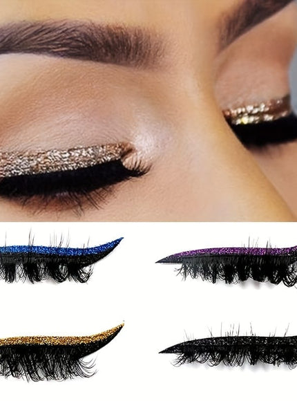 KissICON 💋 Self-Adhesive Glitter Eyelash Stickers - Waterproof