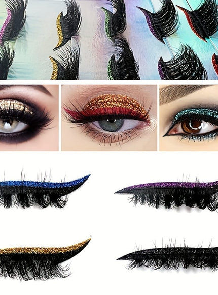 KissICON 💋 Self-Adhesive Glitter Eyelash Stickers - Waterproof