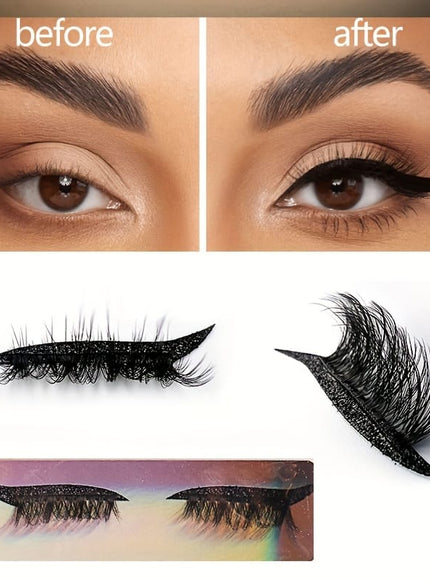 KissICON 💋 Self-Adhesive Glitter Eyelash Stickers - Waterproof