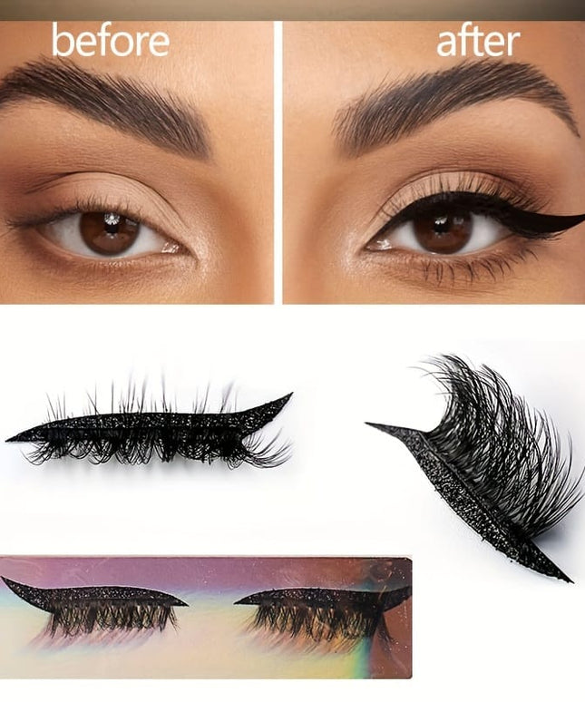KissICON 💋 Self-Adhesive Glitter Eyelash Stickers - Waterproof