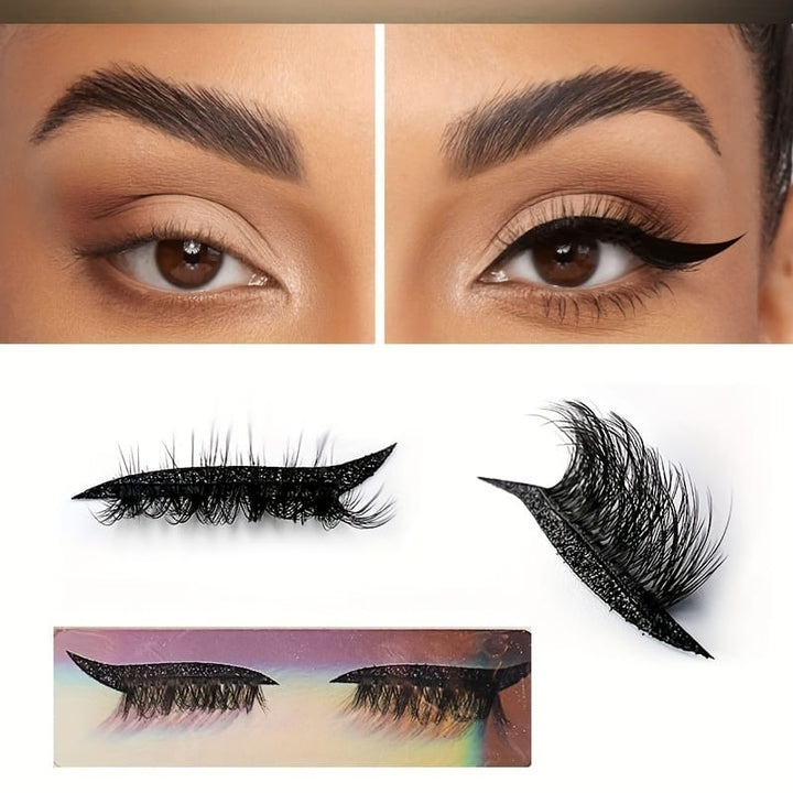 💋 Self-Adhesive Glitter Eyelash Stickers - Waterproof