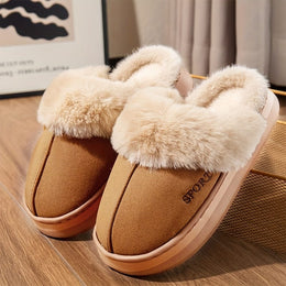 jkthpu-45 Sepia / UK 3.5-4 Cozy Faux Fur SlipOn Slippers for Warm IndoorOutdoor Comfort