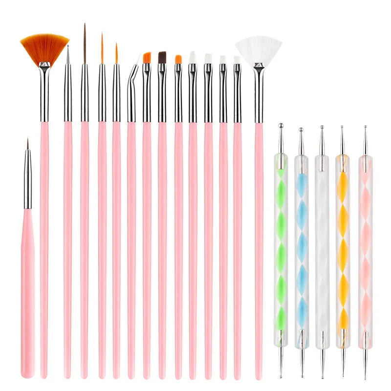 KissICON set B / CHINA KissIcon Nail Art Brush Set - Versatile Design