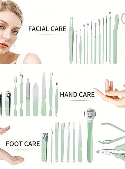 KissICON Set de manucure 7 pièces KissIcon Nail Kit With Travel Case - Travel