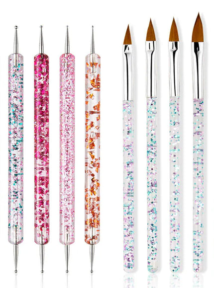KissICON set E / CHINA KissIcon Nail Art Brush Set - Versatile Design