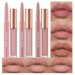 KissICON Set E 💋 Matte Lipstick And Lip Liner Set -