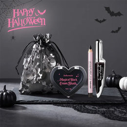 KissICON SET Halloween Witch Makeup Set Jelly Sheen Pink Purple Lip Cheek Tint Long Lasting Grape Fragrance Horror Cosplay Masquerade Party
