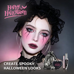 KissICON SET Halloween Witch Makeup Set Jelly Sheen Pink Purple Lip Cheek Tint Long Lasting Grape Fragrance Horror Cosplay Masquerade Party