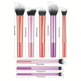 KissICON set KissIcon 8pcs Makeup Brush Kit - Soft Synthetic