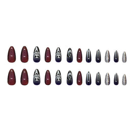 KissICON set KissIcon Haunting Nails Blood Red Ghost White Glitter