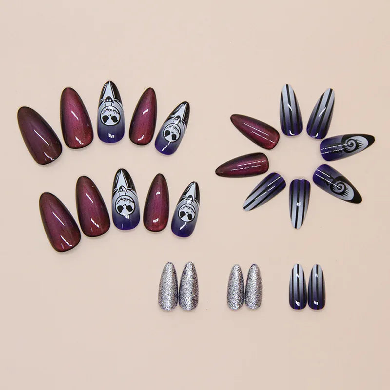 KissICON set KissIcon Haunting Nails Blood Red Ghost White Glitter