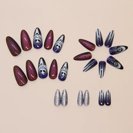 KissICON set KissIcon Haunting Nails Blood Red Ghost White Glitter