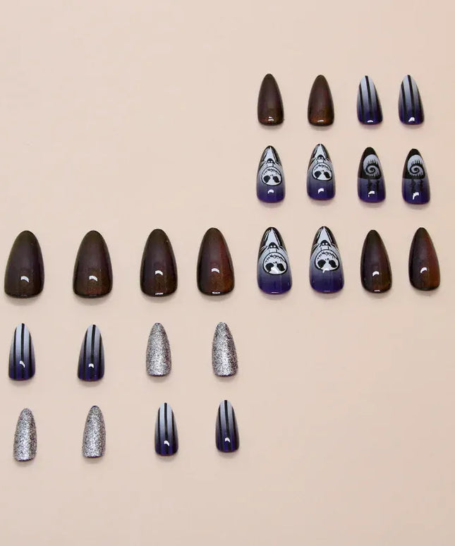 KissICON set KissIcon Haunting Nails Blood Red Ghost White Glitter
