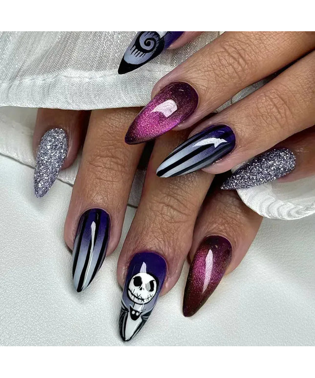 KissICON set KissIcon Haunting Nails Blood Red Ghost White Glitter