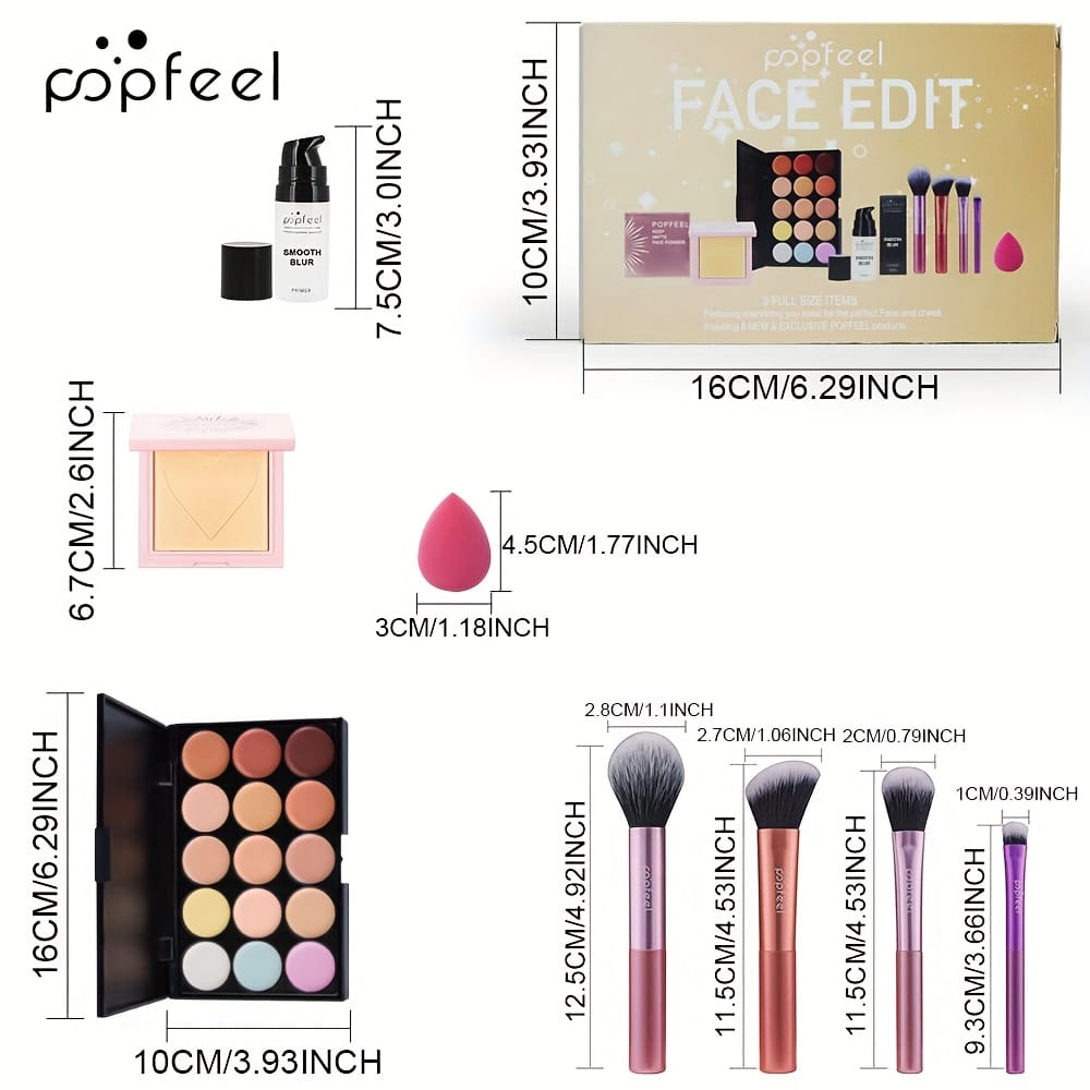 KissICON SET006C Popfeel 11pc Makeup Brush Set – Perfect Gift