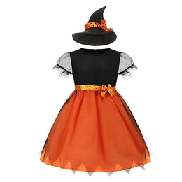 KissICON set6 / 150(9-10T) Halloween Costume for Kids Girls Purple Bat Dress Halloween Fantasy Vampire Costume Accessories Carnival Party Gifts