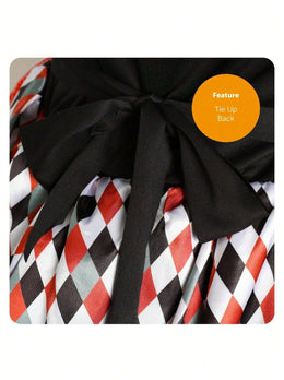 KissICON Sexy Harlequin Killer Clown Halloween Costume for Women