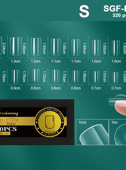 KissICON SGF-B-6 [KissIcon] Soft Gel Nail Tips Full Cover Almond