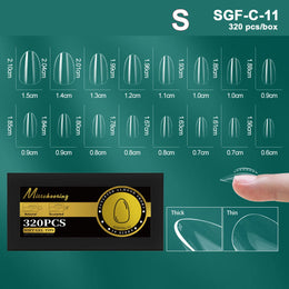 KissICON SGF-C-11 [KissIcon] Soft Gel Nail Tips Full Cover Almond