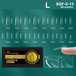 KissICON SGF-C-13 [KissIcon] Soft Gel Nail Tips Full Cover Almond