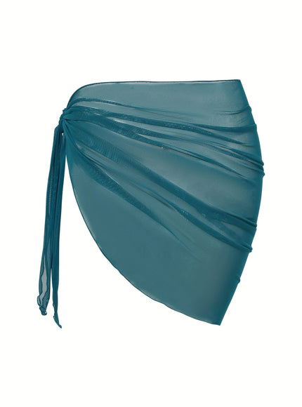 KissICON Sheer Beach Wrap Skirt – Elegant Poolside Vacation
