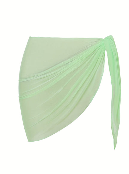 KissICON Sheer Beach Wrap Skirt – Elegant Poolside Vacation