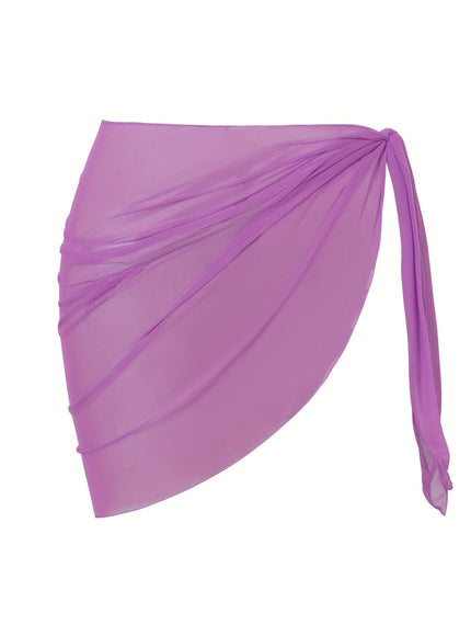 KissICON Sheer Beach Wrap Skirt – Elegant Poolside Vacation