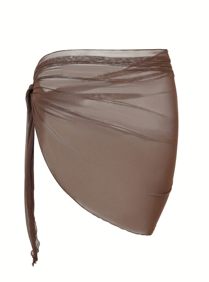 KissICON Sheer Beach Wrap Skirt – Elegant Poolside Vacation