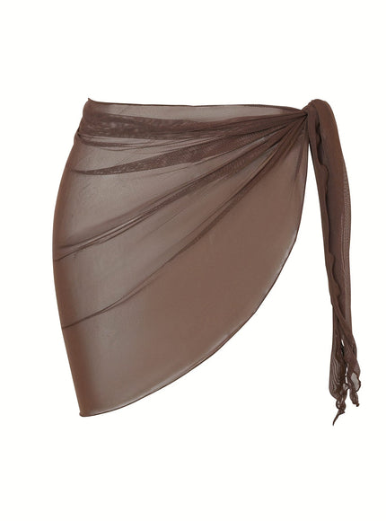 KissICON Sheer Beach Wrap Skirt – Elegant Poolside Vacation