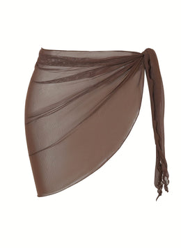 KissICON Sheer Beach Wrap Skirt – Elegant Poolside Vacation