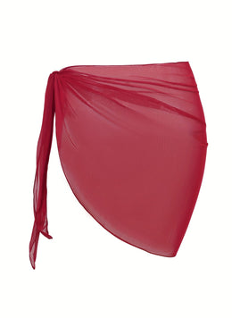 KissICON Sheer Beach Wrap Skirt – Elegant Poolside Vacation