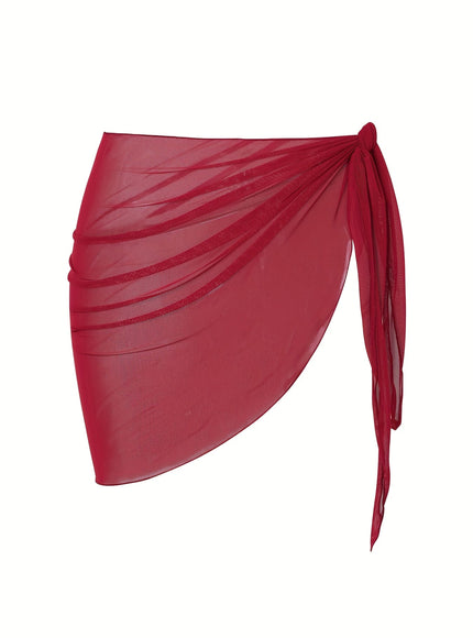 KissICON Sheer Beach Wrap Skirt – Elegant Poolside Vacation