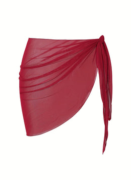 KissICON Sheer Beach Wrap Skirt – Elegant Poolside Vacation