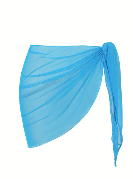 KissICON Sheer Beach Wrap Skirt – Elegant Poolside Vacation