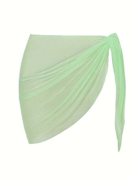 KissICON Sheer Beach Wrap Skirt – Elegant Poolside Vacation