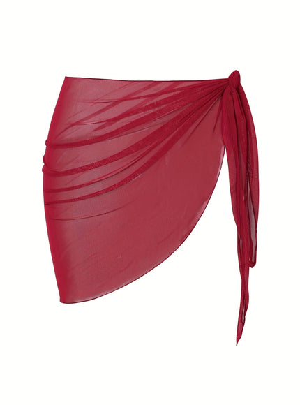 KissICON Sheer Beach Wrap Skirt – Elegant Poolside Vacation