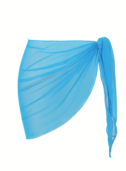 KissICON Sheer Beach Wrap Skirt – Elegant Poolside Vacation