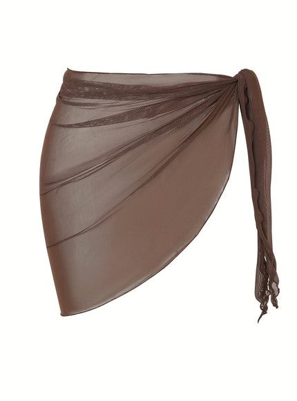 KissICON Sheer Beach Wrap Skirt – Elegant Poolside Vacation