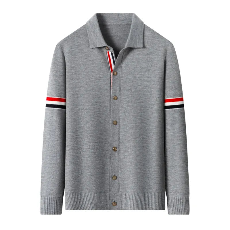 KissICON shenhui / XXL KoreanStyle Stripe Knit Jacket HighQuality Mens Fashion