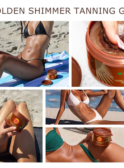 KissICON SHIMMER TANNING GEL KissIcon Golden Shimmer Tanning Gel - Natural Tan