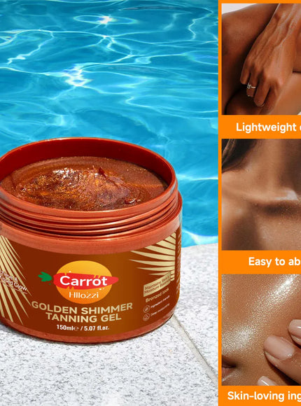 KissICON SHIMMER TANNING GEL KissIcon Golden Shimmer Tanning Gel - Natural Tan