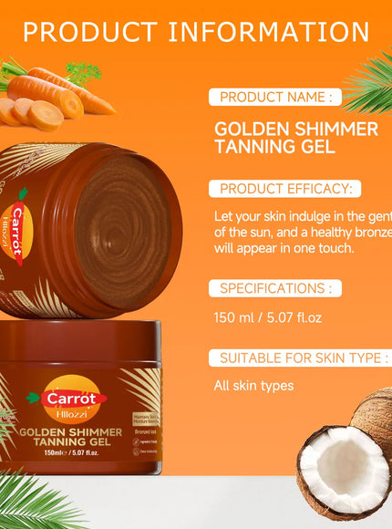 KissICON SHIMMER TANNING GEL KissIcon Golden Shimmer Tanning Gel - Natural Tan