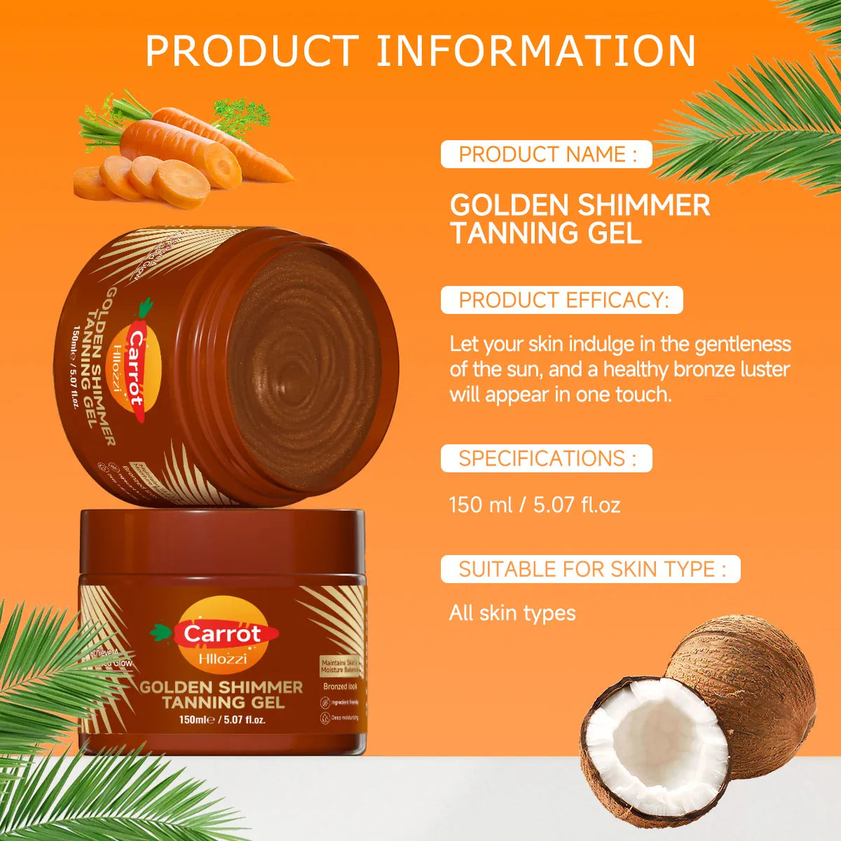 KissICON SHIMMER TANNING GEL KissIcon Golden Shimmer Tanning Gel - Natural Tan