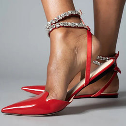 KissICON Shiny Crystal Flat Heels Gladiator Sandals Women Sexy