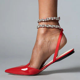 KissICON Shiny Crystal Flat Heels Gladiator Sandals Women Sexy